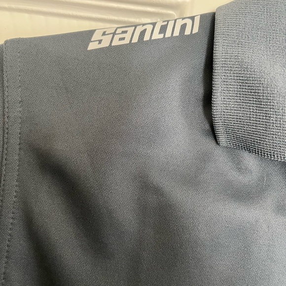 Official IRONMAN Triathalon Santini Polo Shirt Medium M Gray - Picture 4 of 5